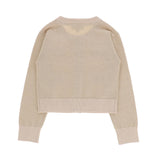 Angel's Face Cardigan Biscotto con Tasche e Dettagli Oro per Bambine