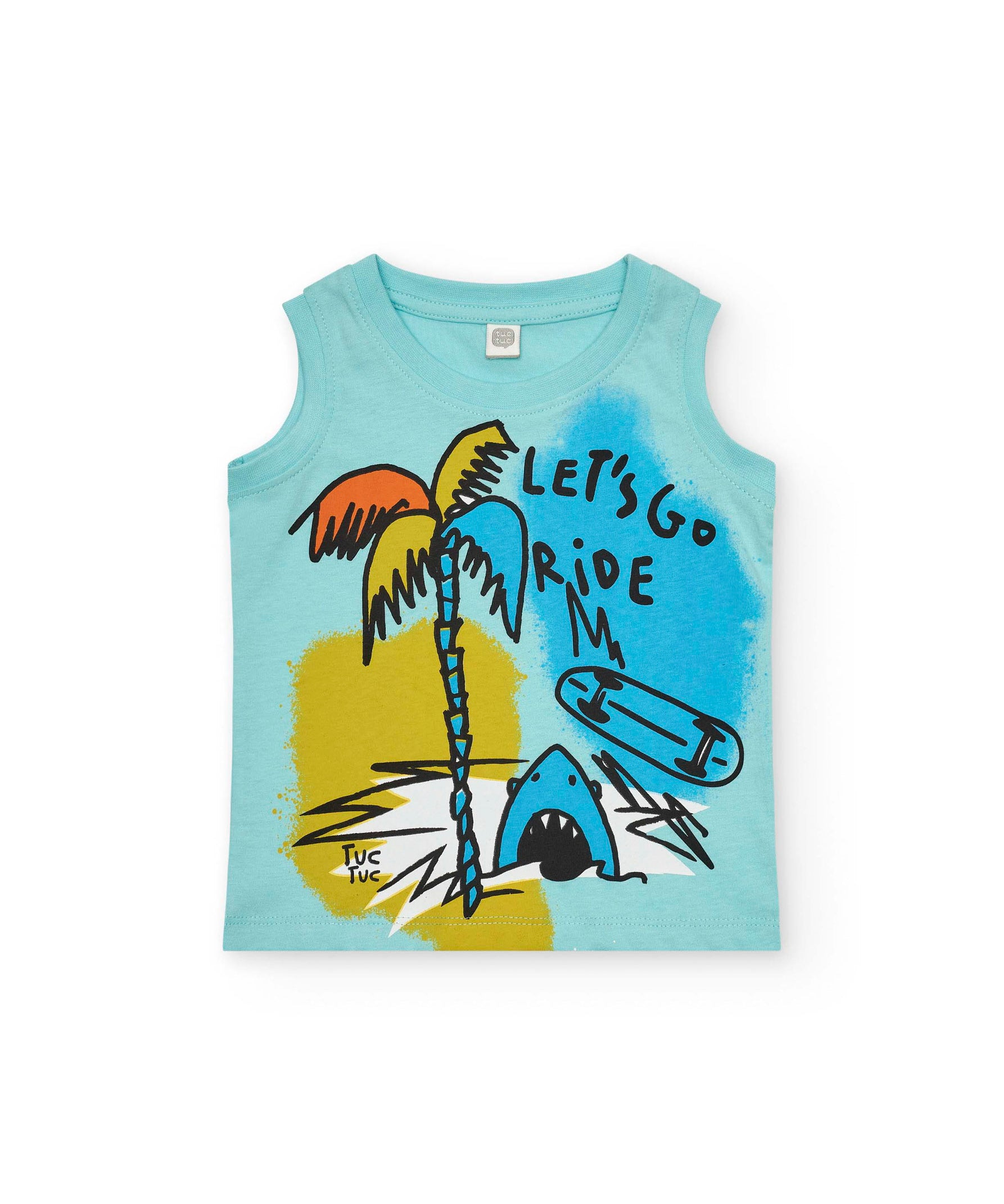 Tuc Tuc Canotta Verde Acqua/Multicolor per Neonati