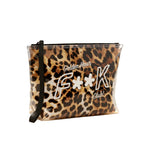 F**K Kids Pochette Fantasia Leopardato con Logo per Bambine