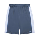 Gcds Kids Bermuda Blu Notte e Bianco con Logo per Bambini