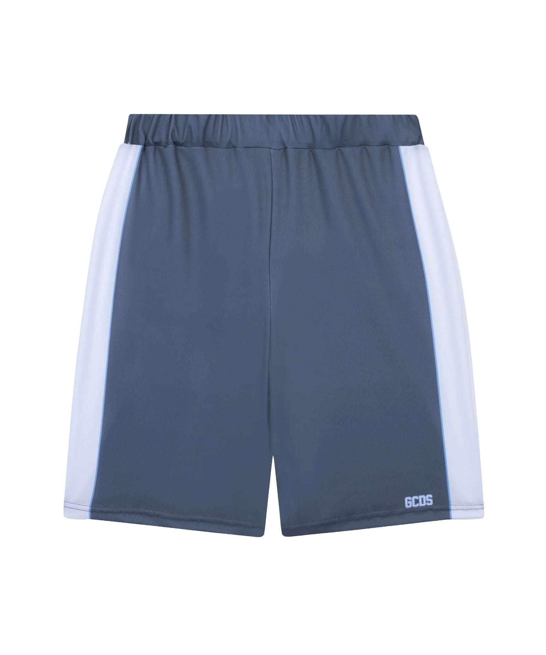 Gcds Kids Bermuda Blu Notte e Bianco con Logo per Bambini