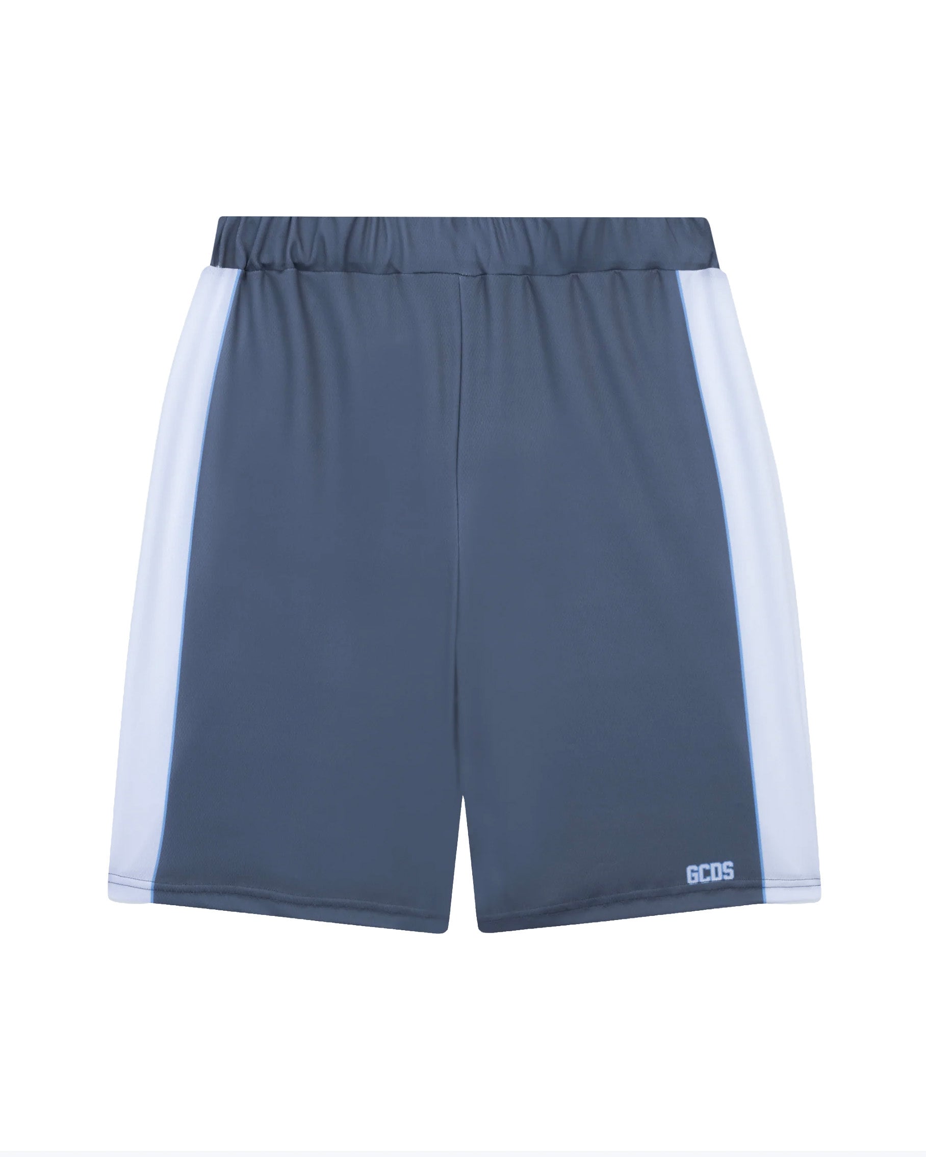 Gcds Kids Bermuda Blu Notte e Bianco con Logo per Bambini