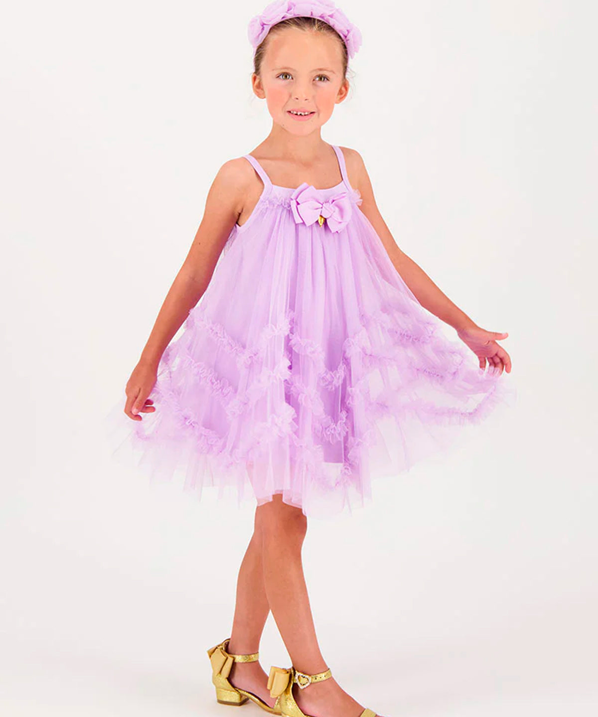 Angel's Face Abito Lilla in Tulle per Bambine