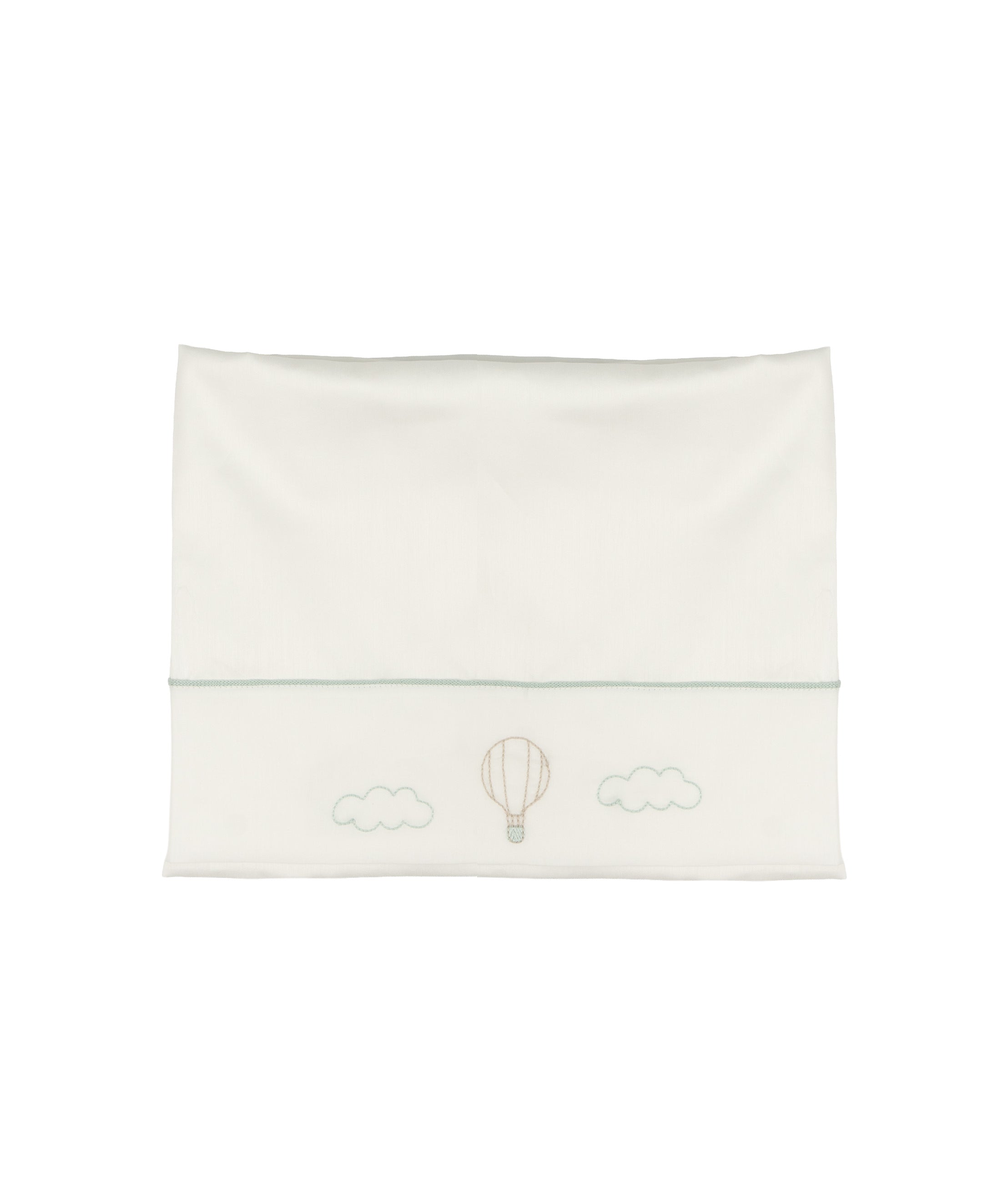 Marlù Kids Lenzuolino Vaniglia con Ricamo Verde Salvia Unisex