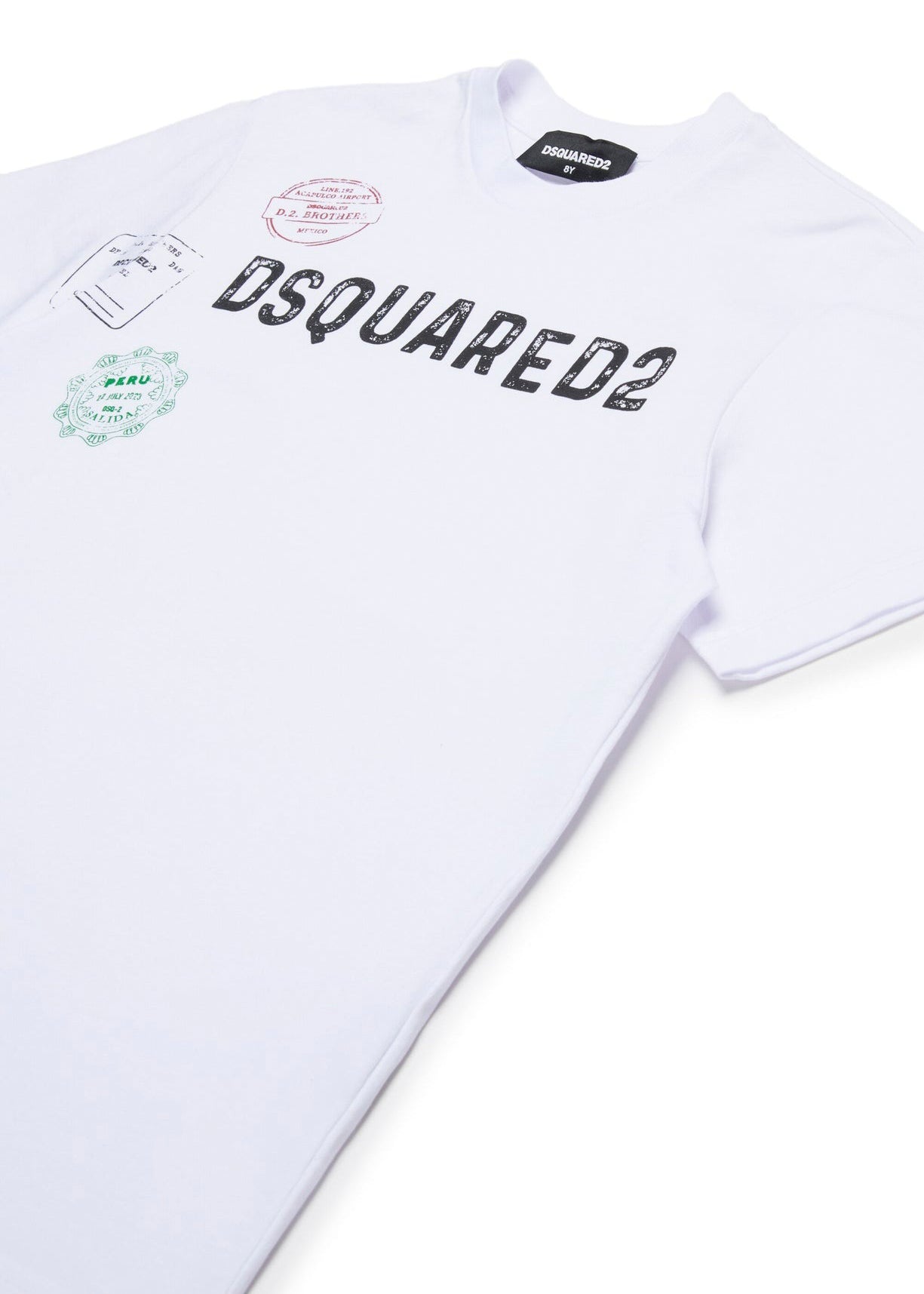 Dsquared2 Kids T-shirt Bianca con Stampa Logo per Bambini