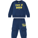 Barrow Kids Completo Tuta Blu "State Of Barrow" per Neonati