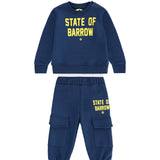 Barrow Kids Completo Tuta Blu "State Of Barrow" per Neonati