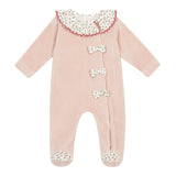 Deolinda Kids Tutina Rosa Cipria e Fantasia con Fiocchi per Neonate