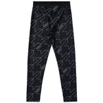 Iceberg Kids Leggings Neri con Macro Pied-de Poule per Bambine (retro)