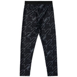 Iceberg Kids Leggings Neri con Macro Pied-de Poule per Bambine (retro)