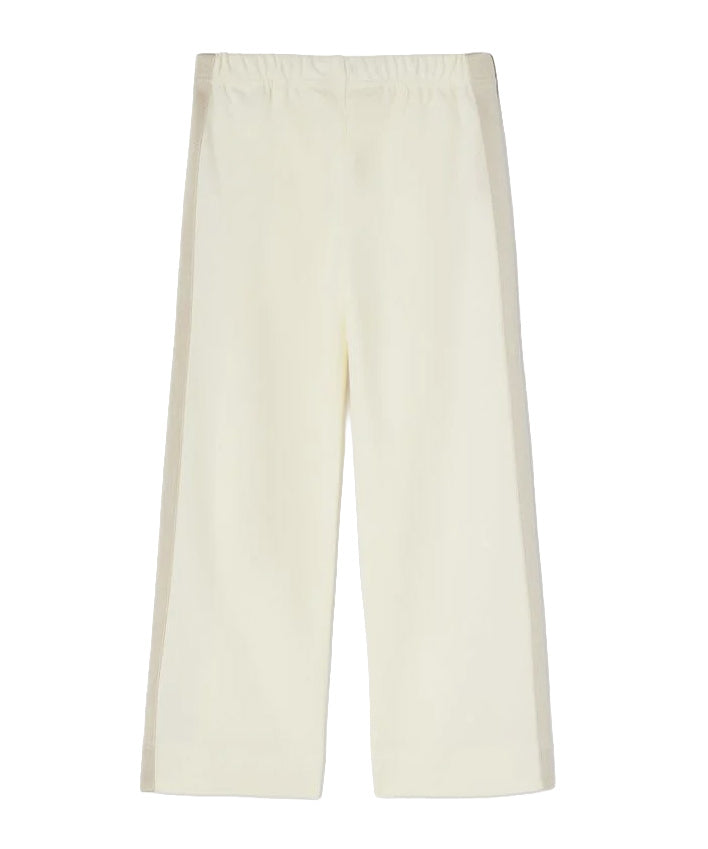 Palm Angels Kids Pantalone Bianco con Logo per Bambine