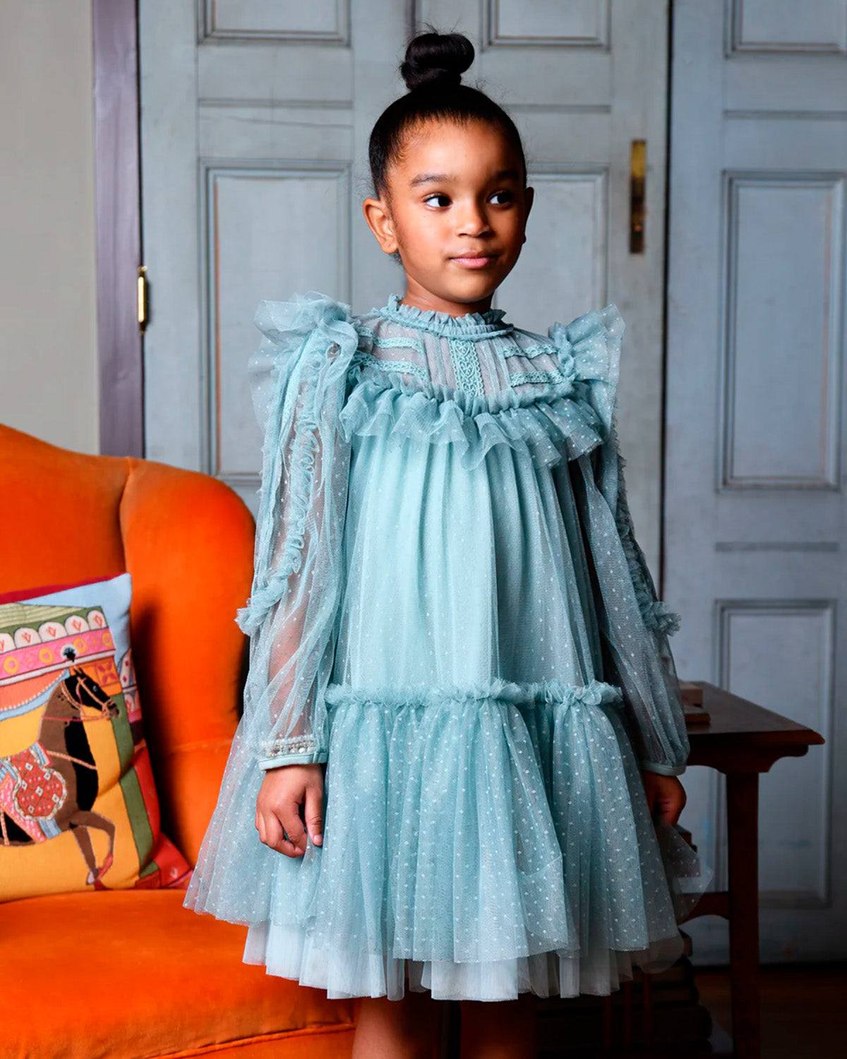 Angel's Face Kids Abito Verde in Tulle per Bambine