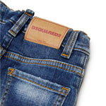 Dsquared2 Kids Jeans Denim Sfumato per Neonati (dettaglio)