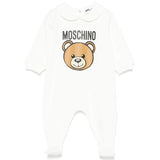 Moschino Kids Tutina Panna con Logo Teddy Bear per Neonati