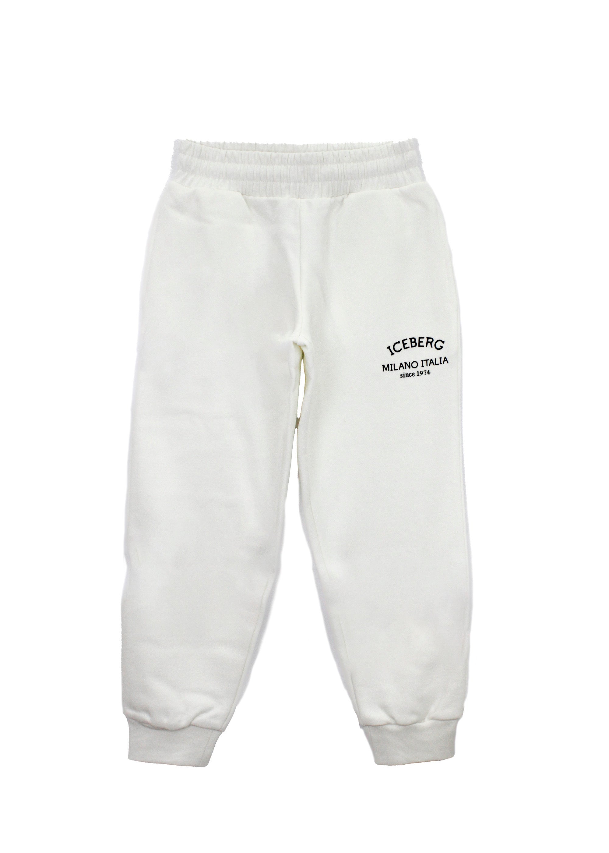 Iceberg Kids Pantaloni Jogger Bianchi