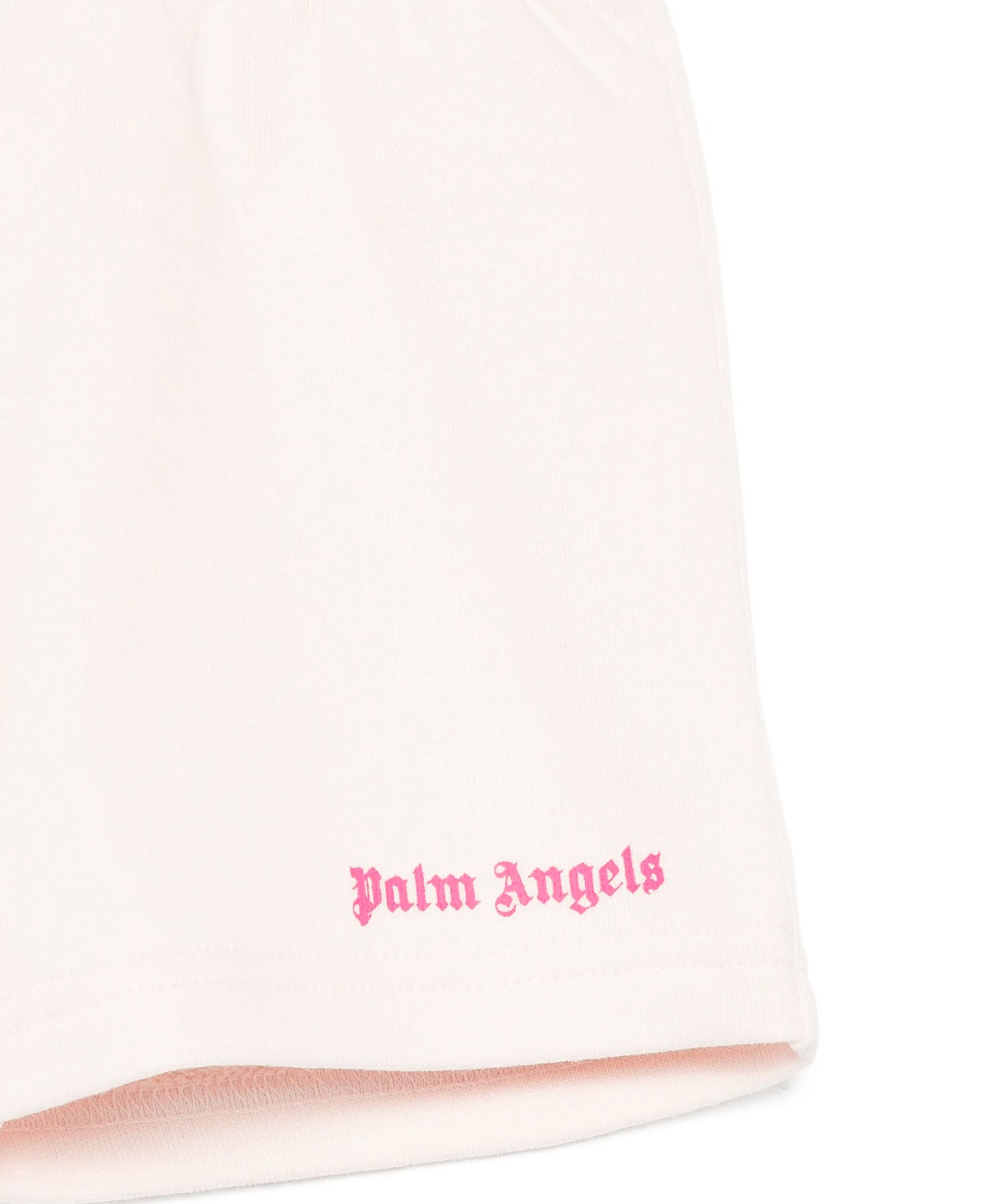 Palm Angels Kids Short Sabbia con Logo Fucsia per Neonate