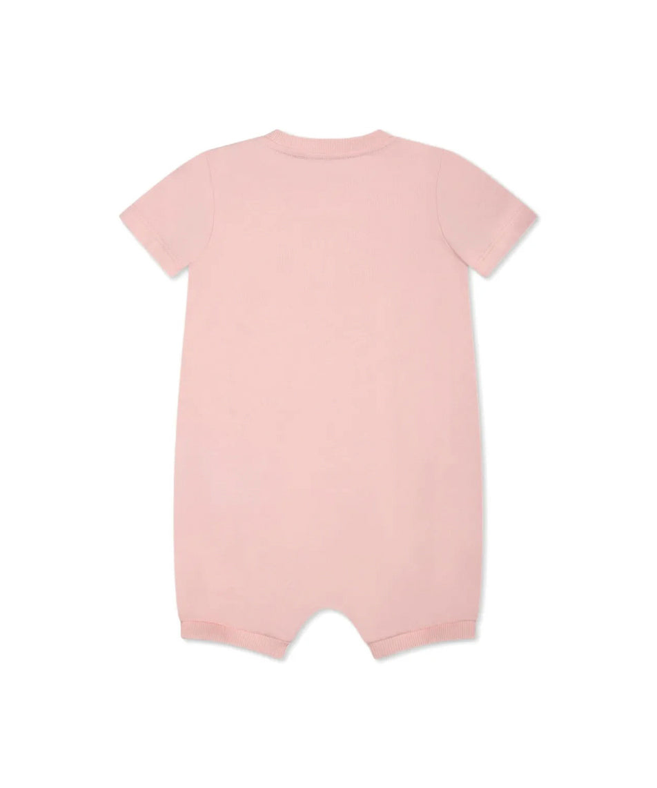 Moschino Kids Tutina Rosa con Stampa Colorful per Neonate