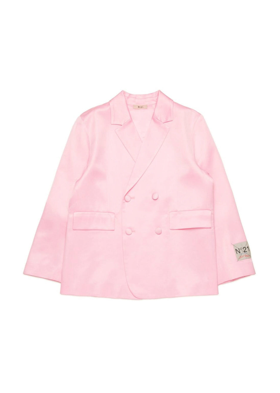 N°21 Kids Giacca Blazer Rosa Doppiopetto per Bambine