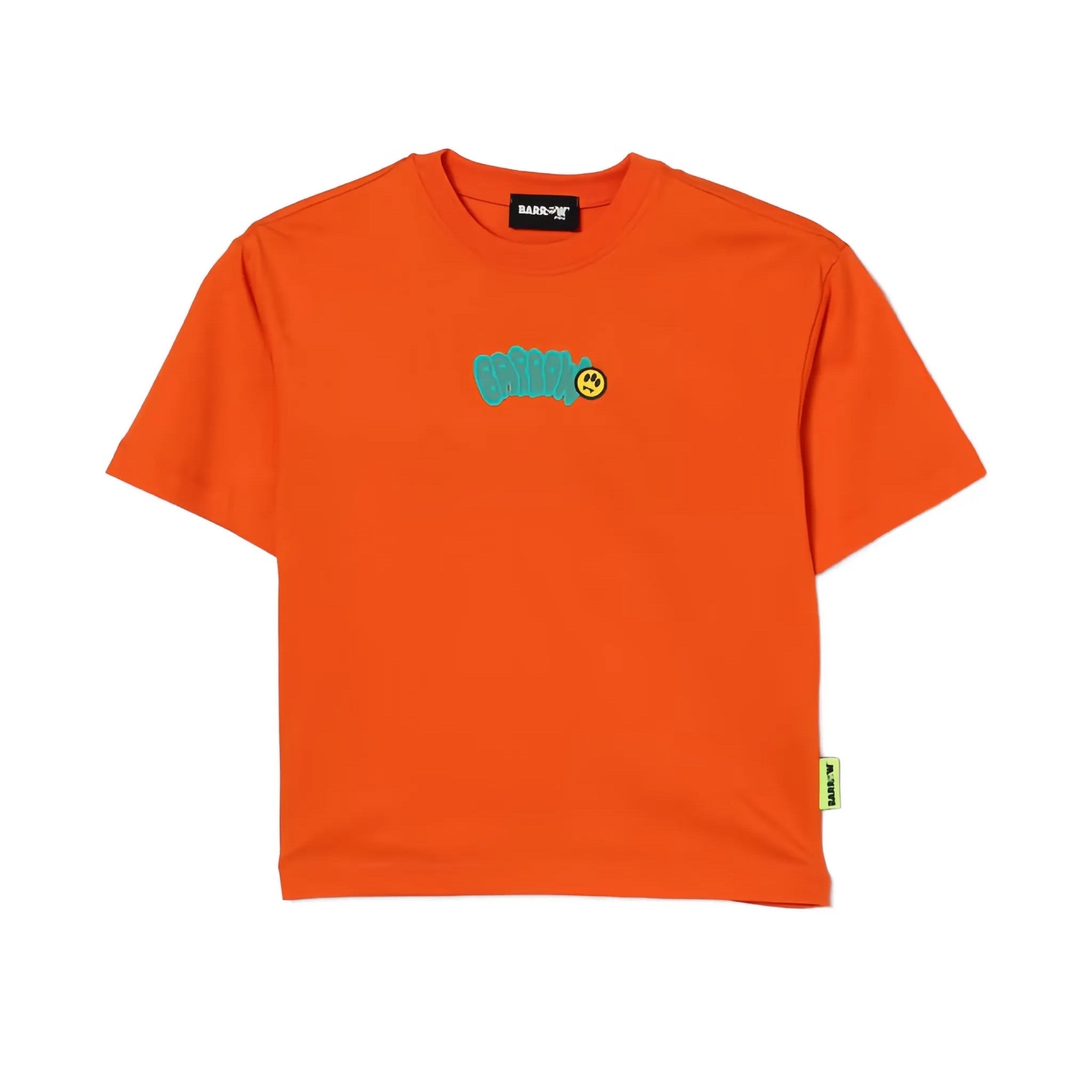 Barrow Kids T-Shirt Arancione con Stampa Logo per Bambini