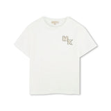 Michael Kors Kids T-shirt Bianca con Logo per Bambine