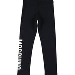 Moschino Kids Leggings Neri con Logo per Bambine (retro)