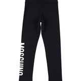 Moschino Kids Leggings Neri con Logo per Bambine (retro)