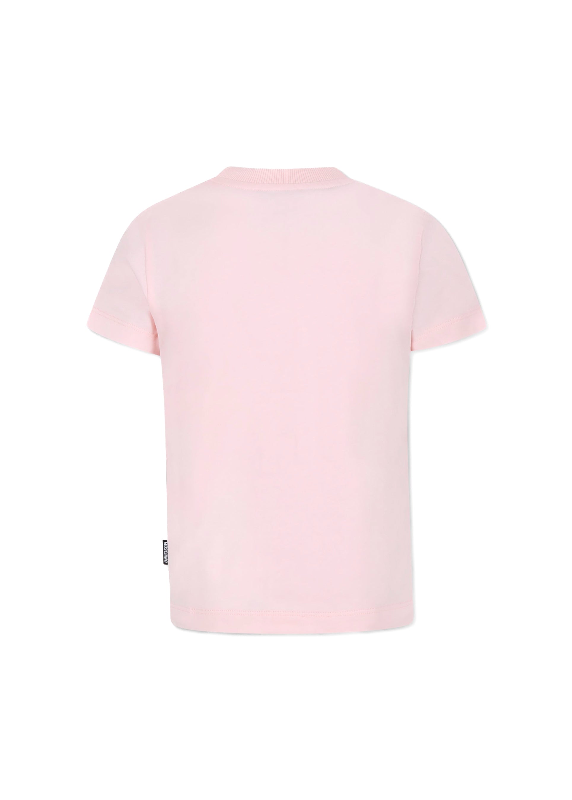 Moschino Kids T-shirt Rosa con Ricamo per Bambine