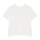 Elisabetta Franchi La Mia Bambina T-Shirt Avorio con Logo Oro per Bambine