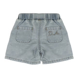 Daniele Alessandrini Kids Short in Denim con Logo per Neonati
