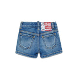 Dsquared2 Kids Short Denim Blu per Neonati