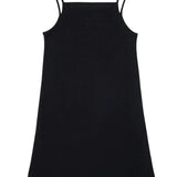 Diesel Kids Abito Nero con Logo Oval-D per Bambine