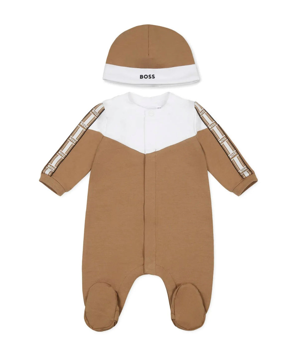 Boss Kids Tutina Biscotto con Cappellino per Neonati