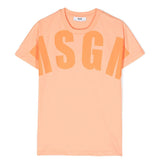 MSGM Kids T-Shirt Pesca con Logo per Bambini