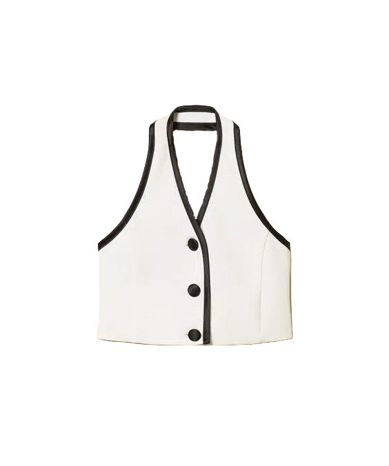 Twinset Top Off-White e Nero per Bambine