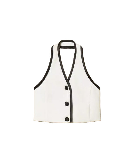 Twinset Top Off-White e Nero per Bambine