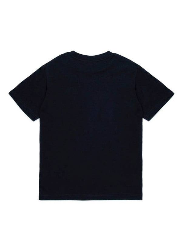 Diesel Kids T-shirt Nera Puffy Print per Bambini