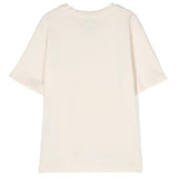 Barrow Kids T-shirt Crema con Colletto Logato retro