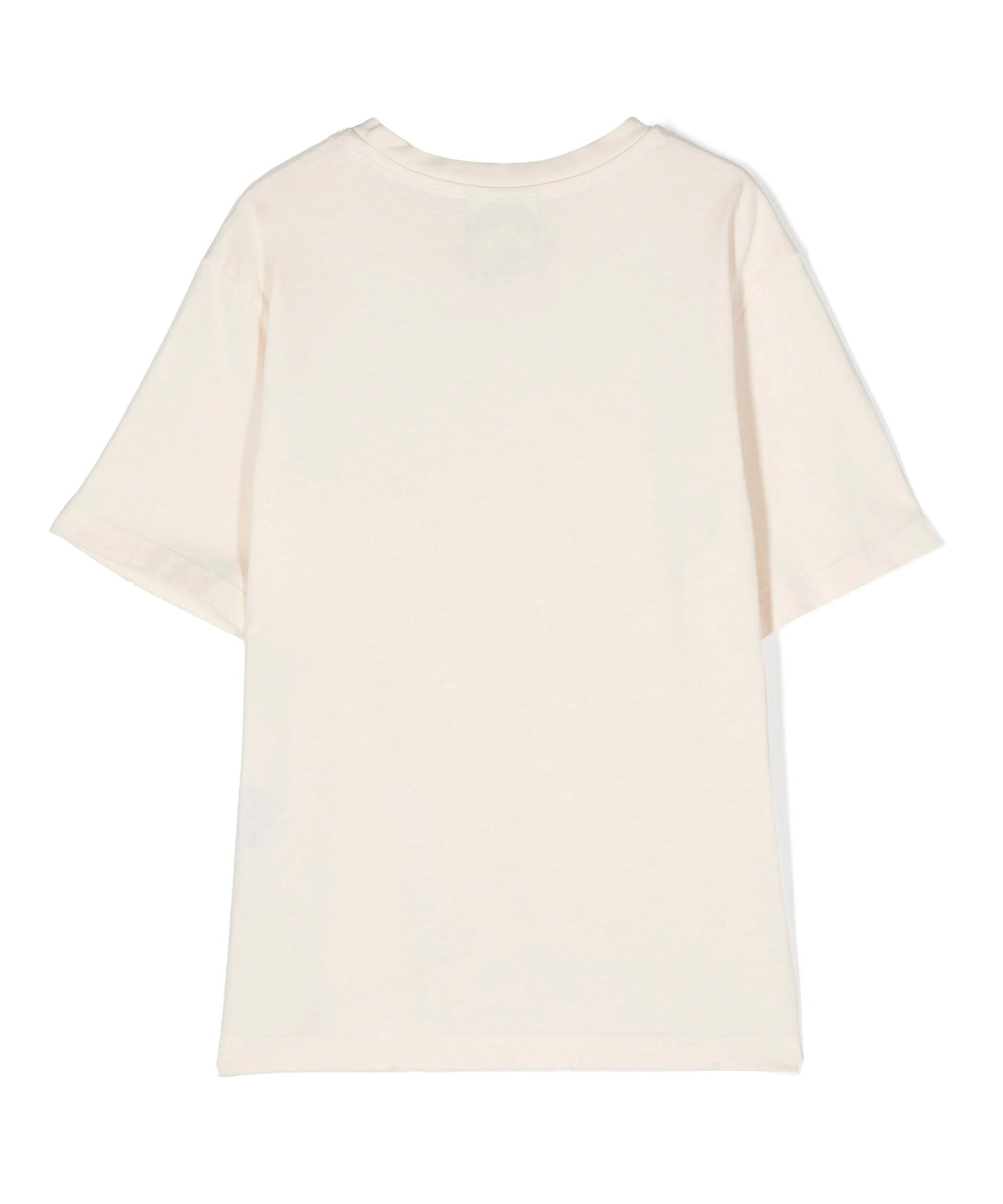 Barrow Kids T-shirt Crema con Colletto Logato retro