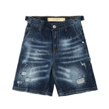 Yes London Kids Bermuda in Denim Effetto Sfumato per Bambini