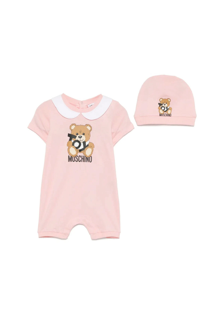 Moschino Kids Tutina con Cappellino con Stampa per Neonate