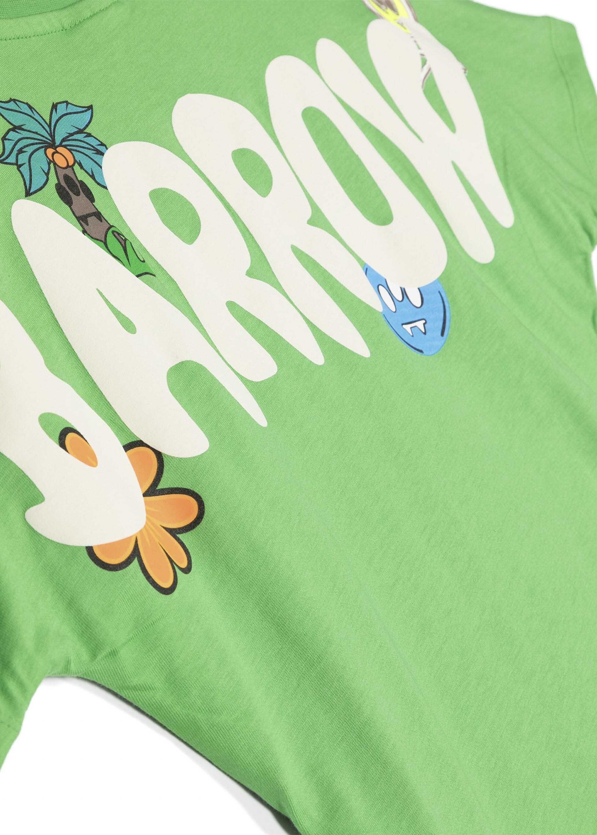 Barrow Kids T-shirt Verde con Stampa 