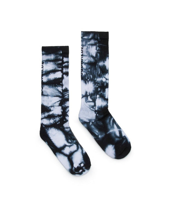 Dsquared2 Kids Calzini Neri con Fantasia Tie Dye