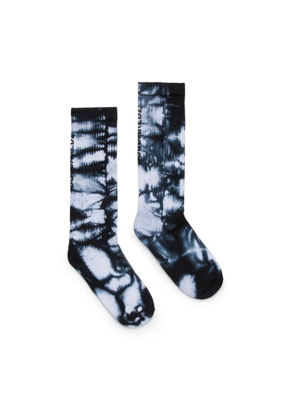 Dsquared2 Kids Calzini Neri con Fantasia Tie Dye