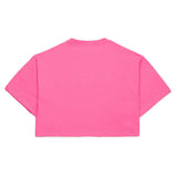 Diesel Kids Fuchsia Cropped T-shirt with Puffy Print