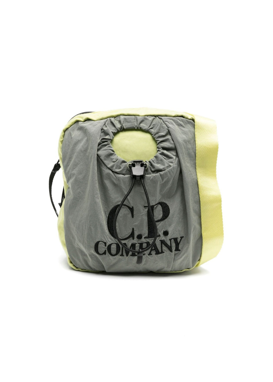 C.P. Company Kids Borsa a Spalla Verde con Ricamo per Bambini(FRONTE)
