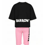 Barrow Kids Completo Nero e Rosa con Logo per Bambine