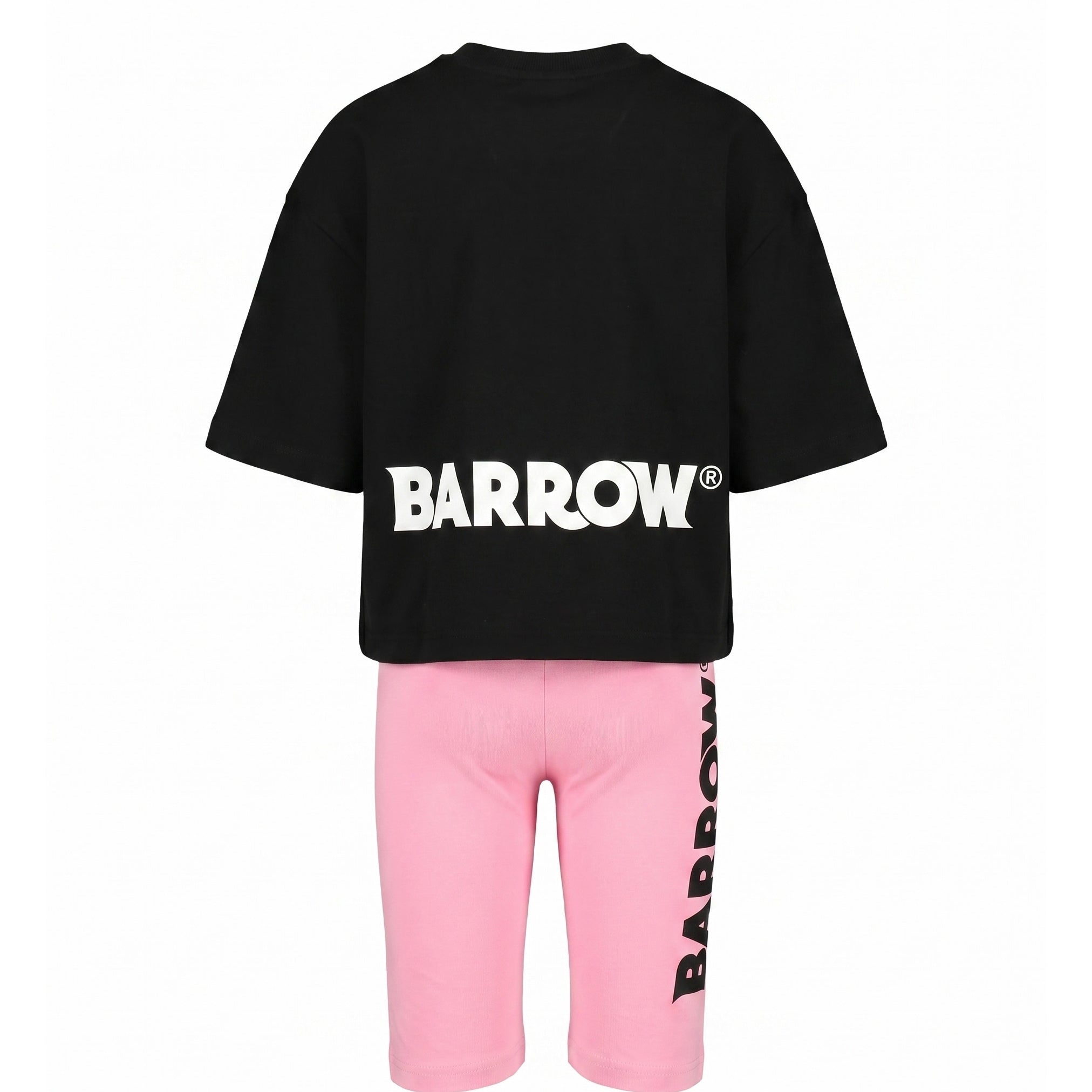Barrow Kids Completo Nero e Rosa con Logo per Bambine