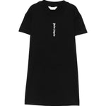 Palm Angels Kids Abito Nero con Logo per Bambine