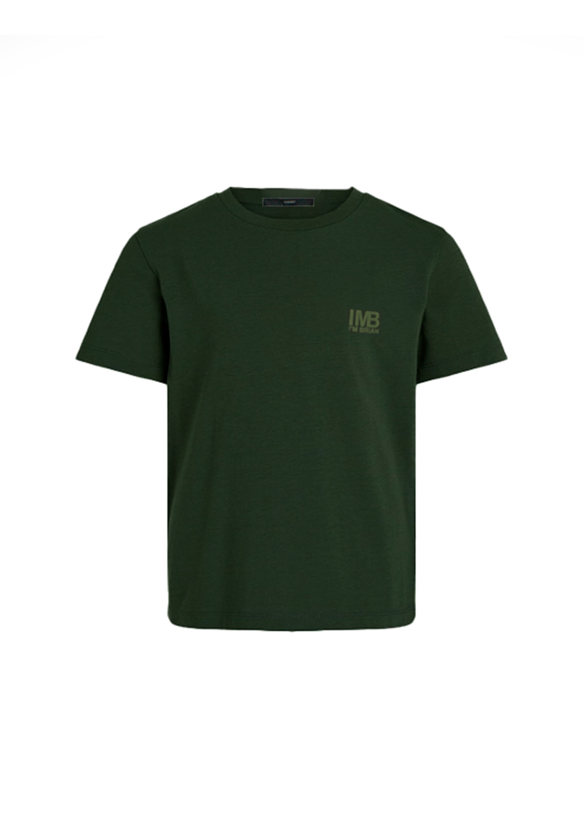 I'm Brian T-shirt Verde con Micro Logo per Bambini