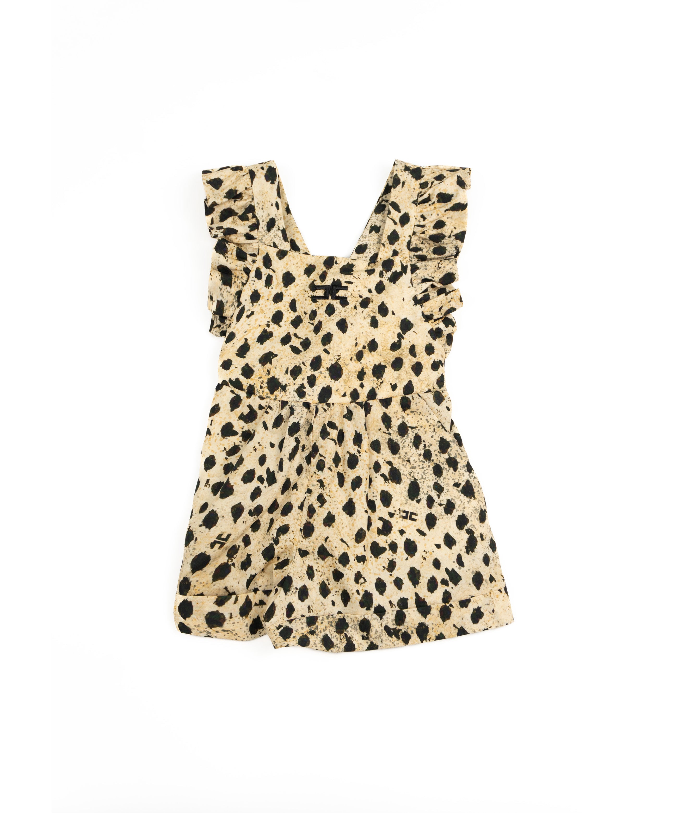 Elisabetta Franchi la Mia Bambina Salopette con Motivo Animalier per Neonate